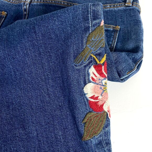 Johnny Was The Flare Embroidered Jeans Womens 25 Multicolor Floral Celestial - Picture 14 of 16